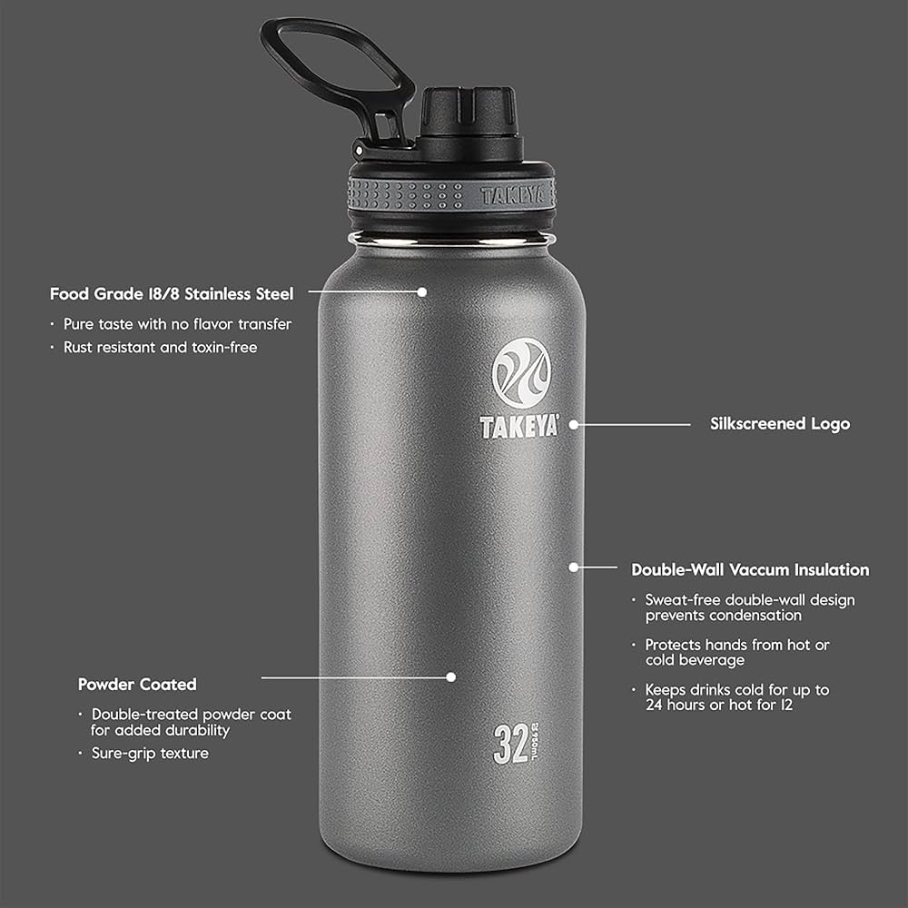 Amazon | Takeya Originals Vacuum-Insulated Stainless-Steel